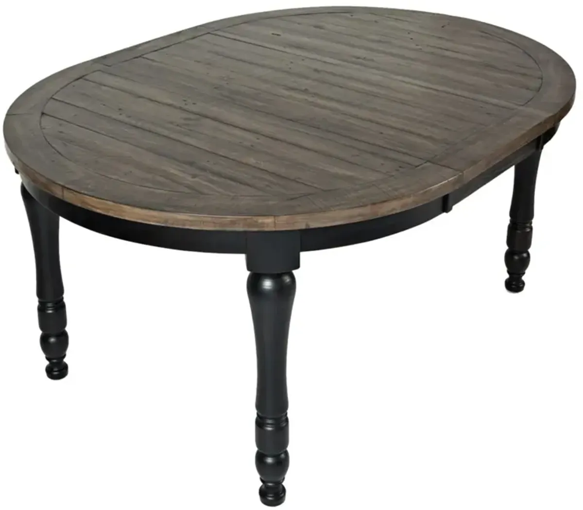 Ginger Round to Oval Dining Table - Black