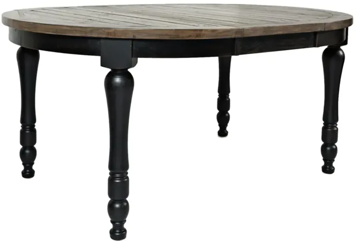 Ginger Round to Oval Dining Table - Black