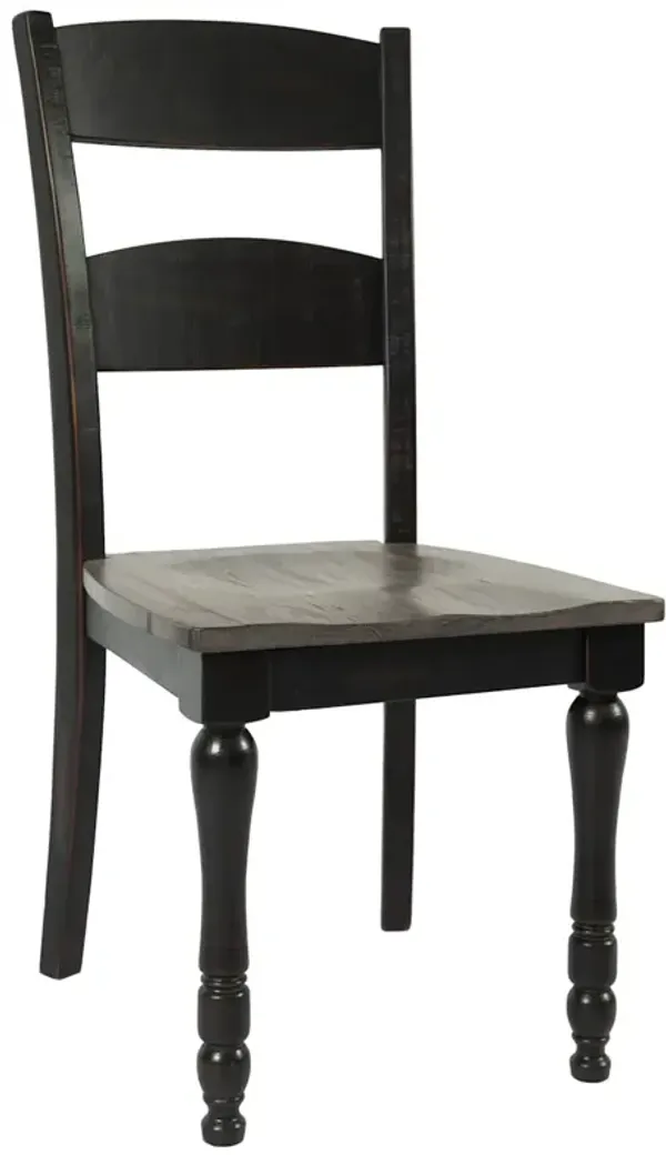 Ginger Ladderback Dining Side Chair - Black