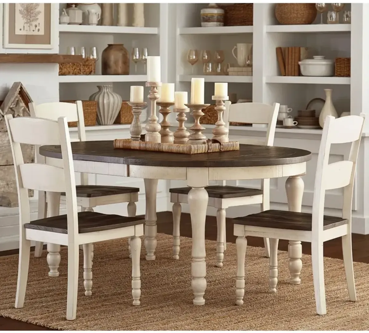 Ginger Ladderback Dining Side Chair - White