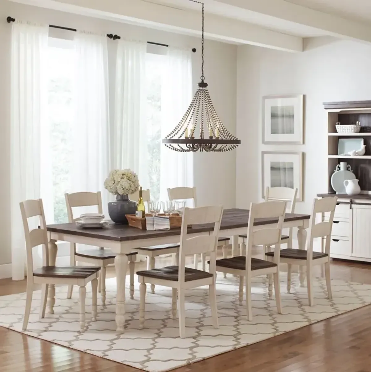 Ginger Ladderback Dining Side Chair - White