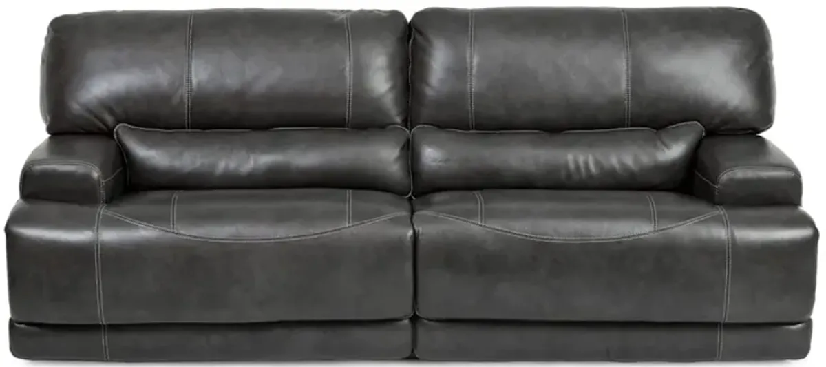 Dash Leather Power Reclining Sofa - CHARCOAL