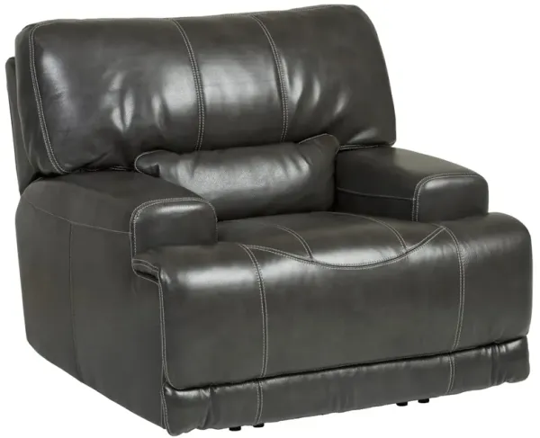 Dash Leather Power Recliner - CHARCOAL