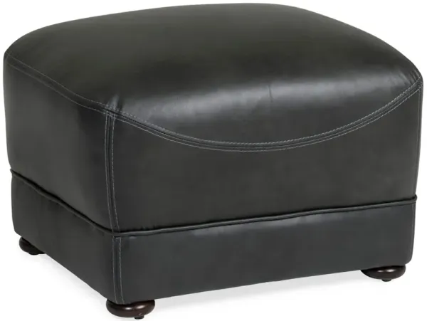 Foster Leather Ottoman - SLATE