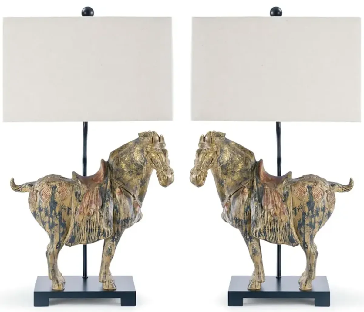 Dynasty Horse Accent Lamp Set of 2