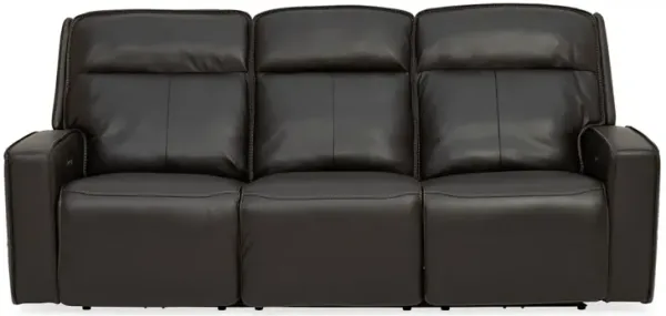 Greer Leather Power Reclining Sofa - ESPRESSO