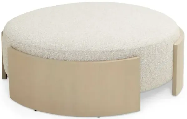Lunar Oak Ottoman