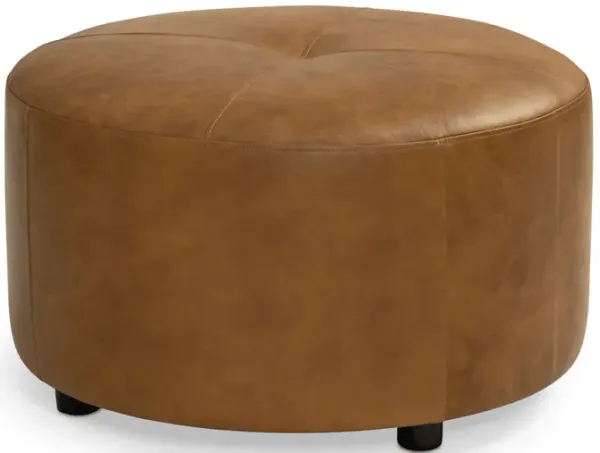 Briar Leather Ottoman