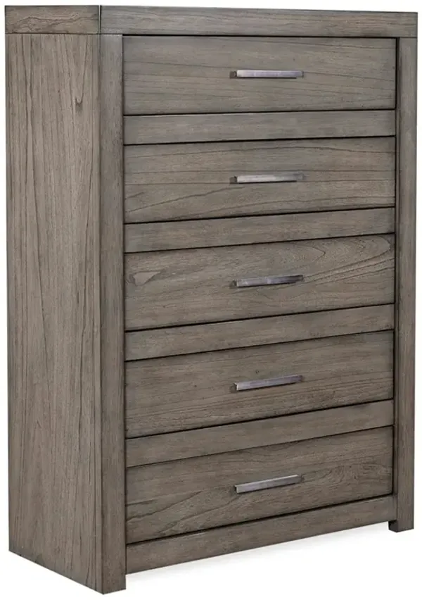 Modern Loft Five Drawer Chest - Greystone