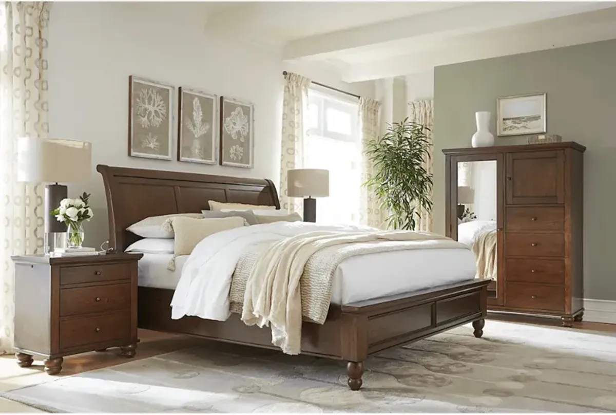 Cambridge Three Drawer Nightstand - Classic Cherry