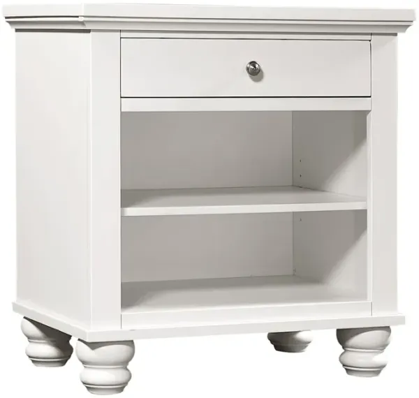 Cambridge One Drawer Nightstand - White