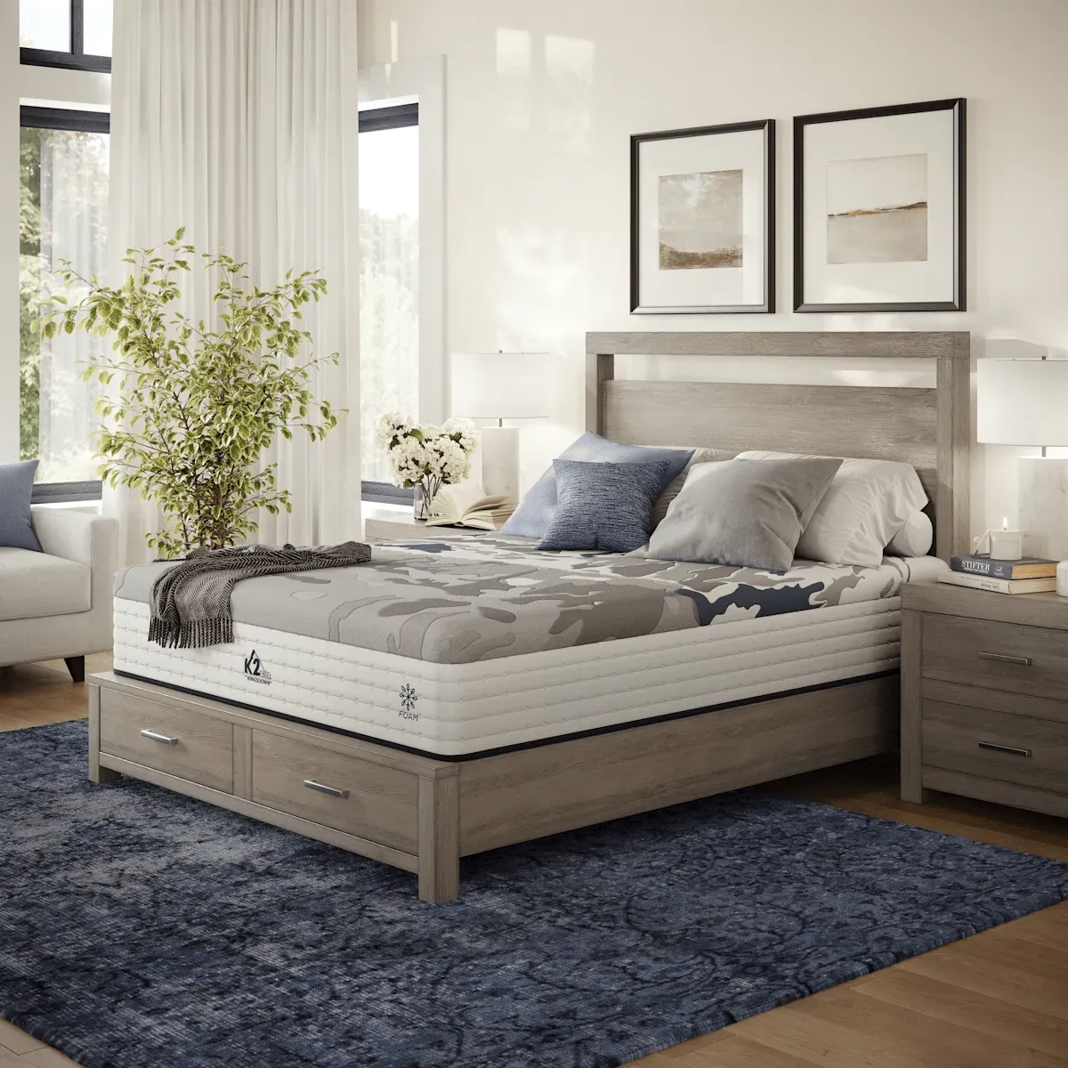 K2 Elite Memory Foam Medium Mattress - King