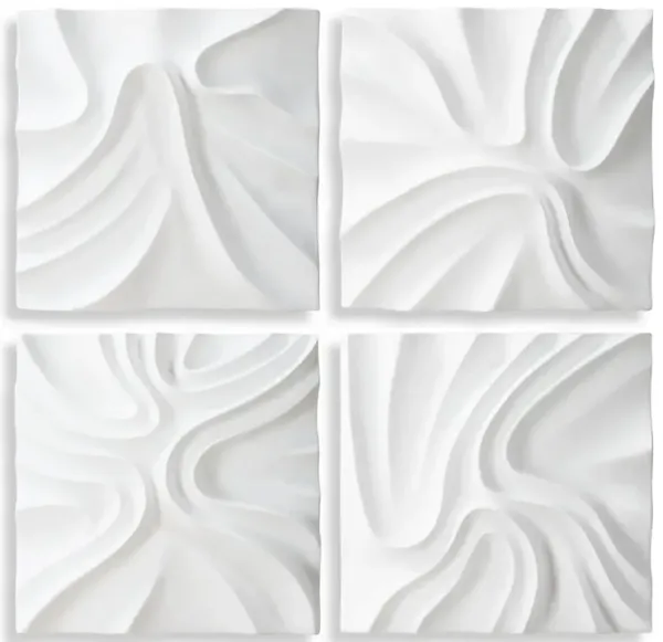 Snowdrift 3D Wall Panels, Set of 4