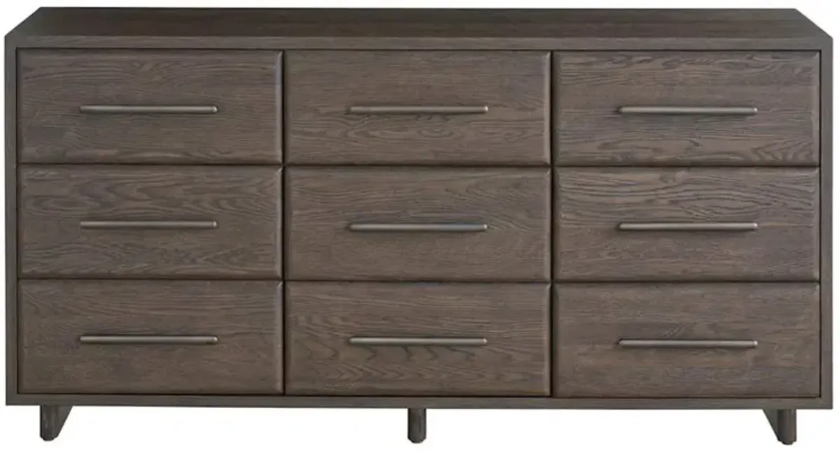 Modern Sable Nine Drawer Dresser