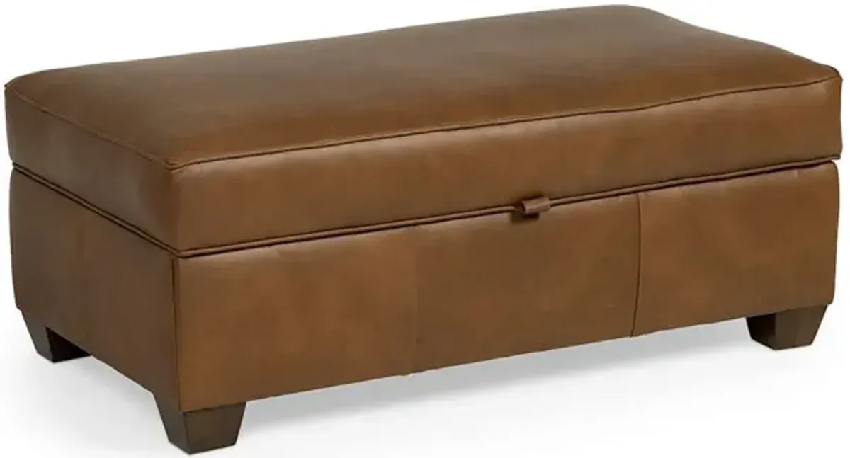 Brannon Storage Ottoman - Leather
