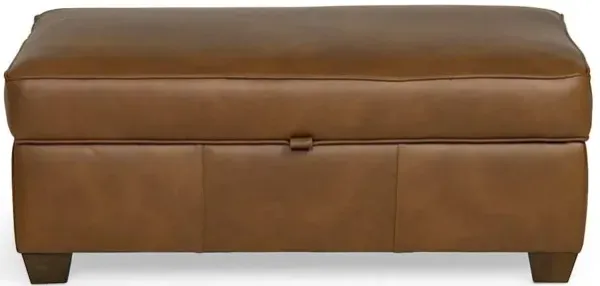 Brannon Storage Ottoman - Leather