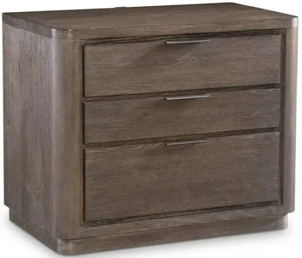 Outline Three Drawer Nightstand