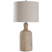 Cream Concrete Table Lamp 30"H