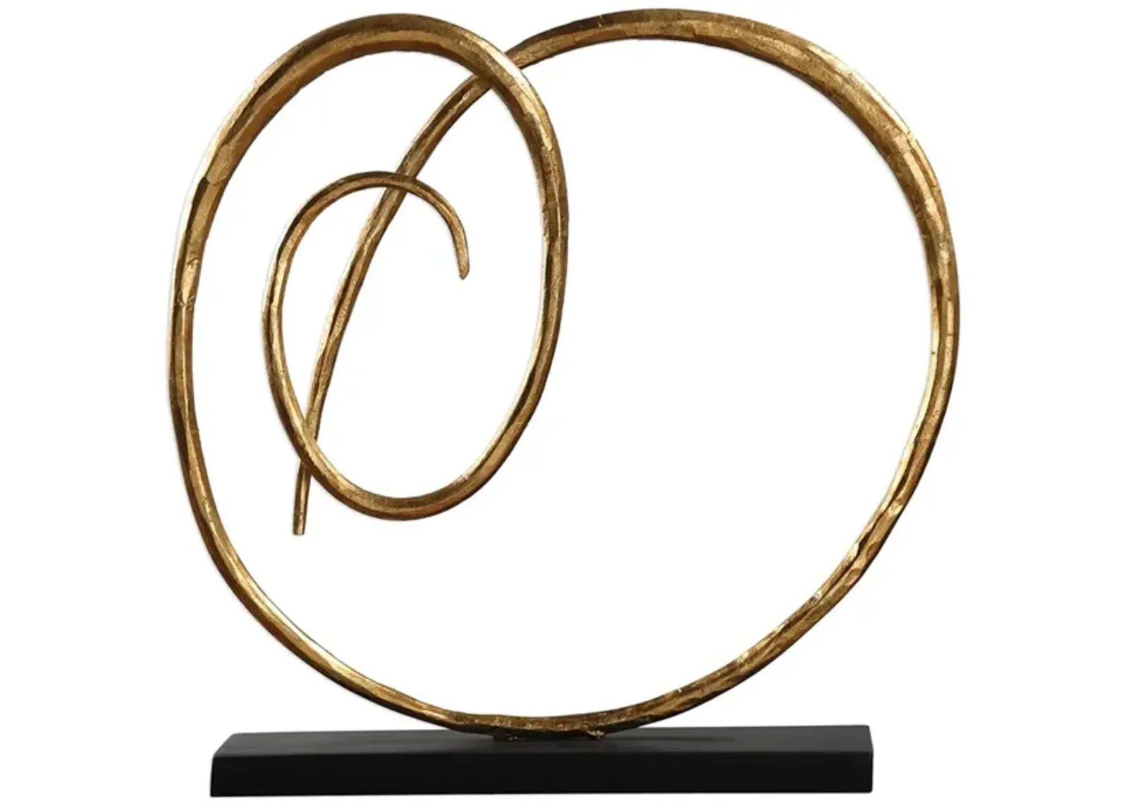 Gold Twisted Iron Sculpture 20"W x 20"H