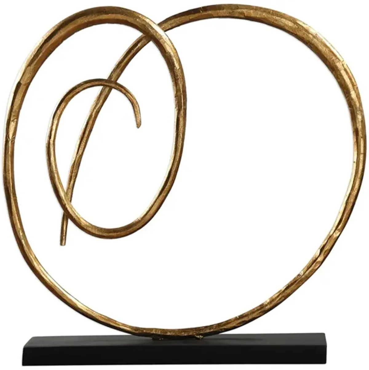 Gold Twisted Iron Sculpture 20"W x 20"H