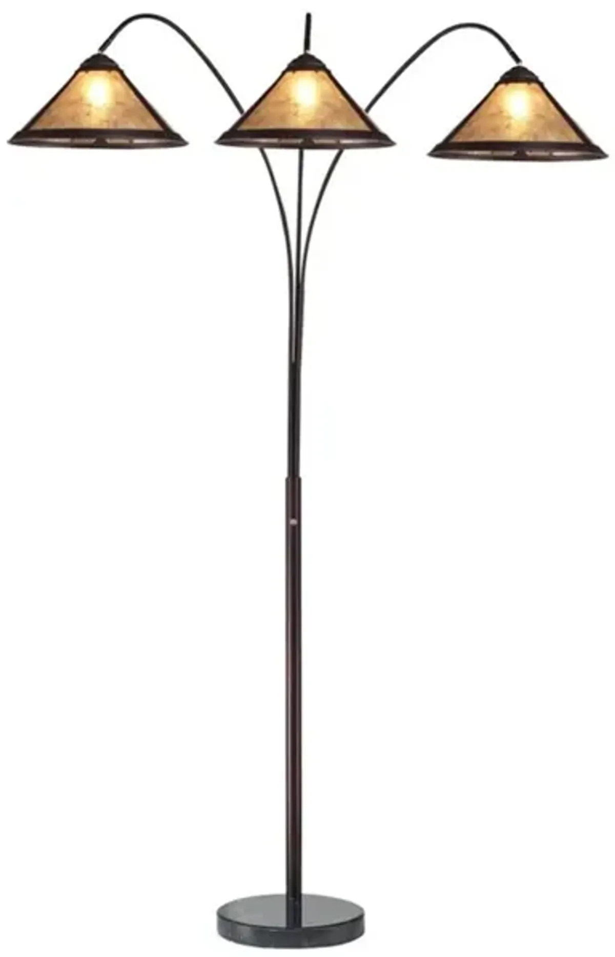 Mica 3-Lite Floor Arc Lamp 82"H