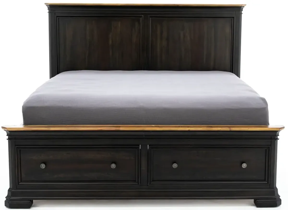 Grand Louie King Panel Storage Bed 