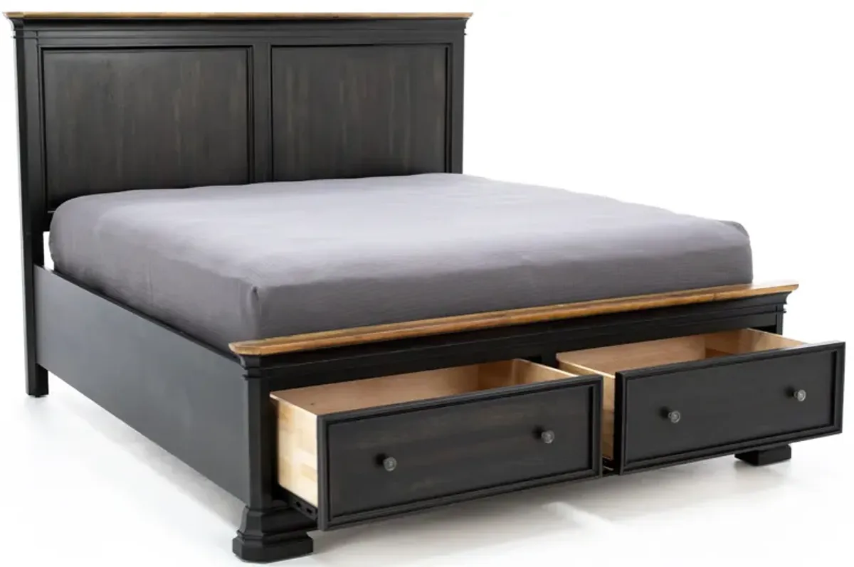 Grand Louie King Panel Storage Bed 