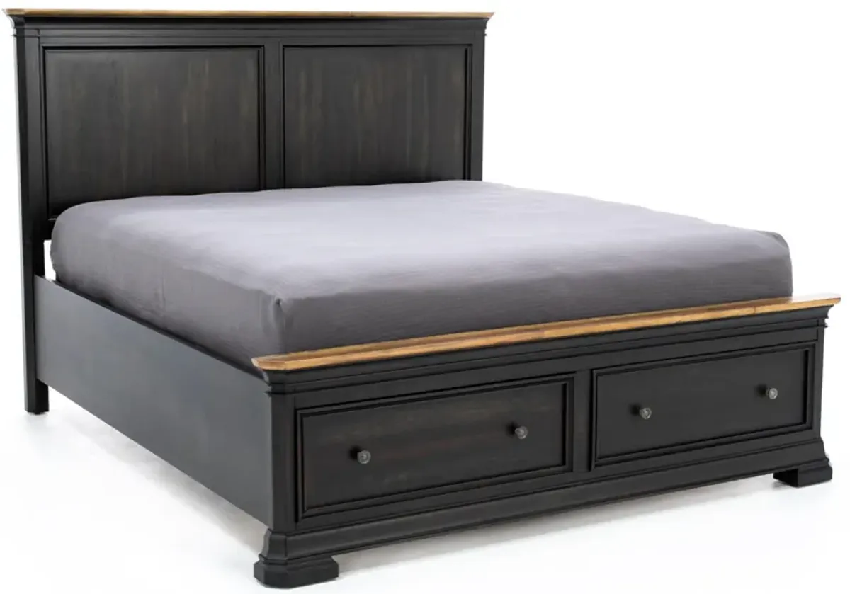 Grand Louie King Panel Storage Bed 