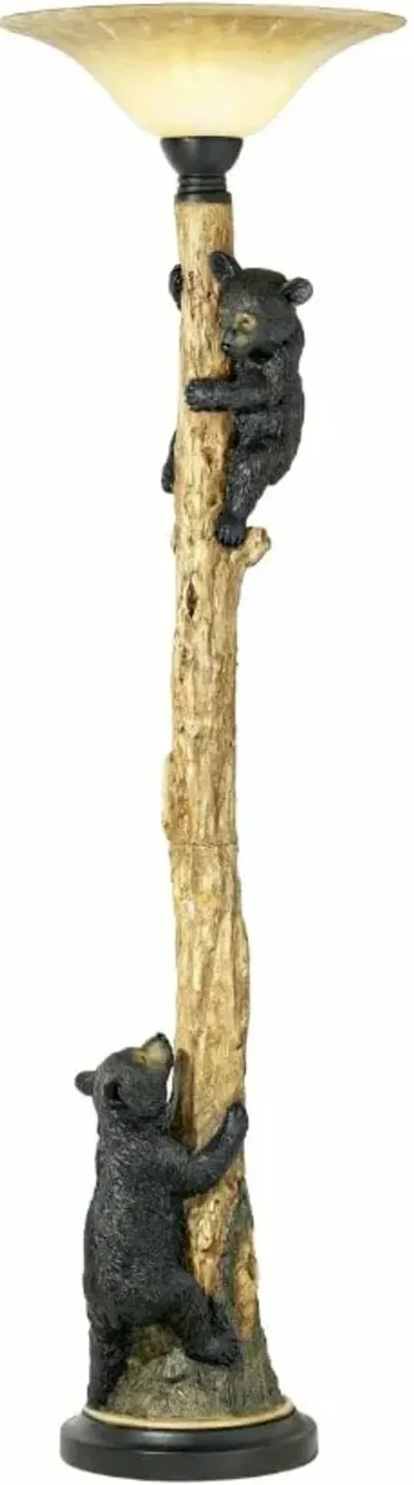 Ascending Bear Cubs Torchiere 70"H