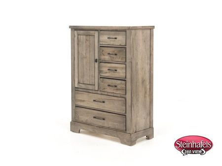 Cool Rustic Door and Drawer Chest, Grey