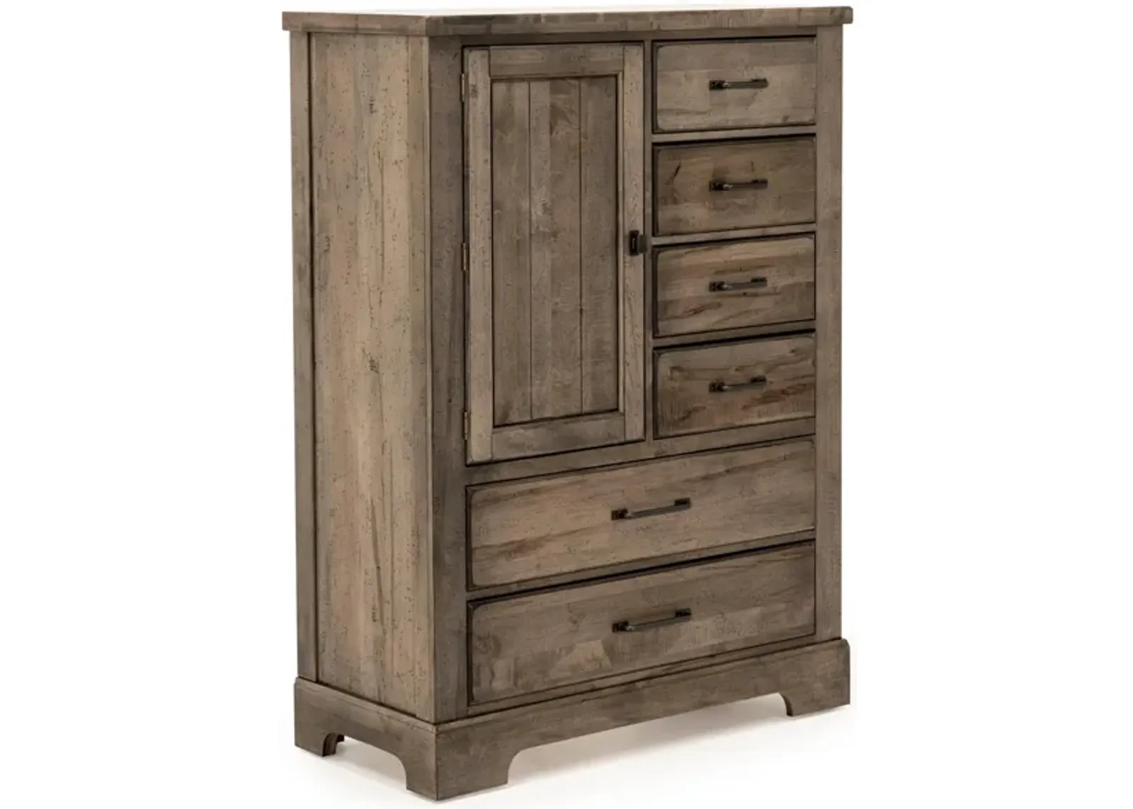 Cool Rustic Door and Drawer Chest, Grey