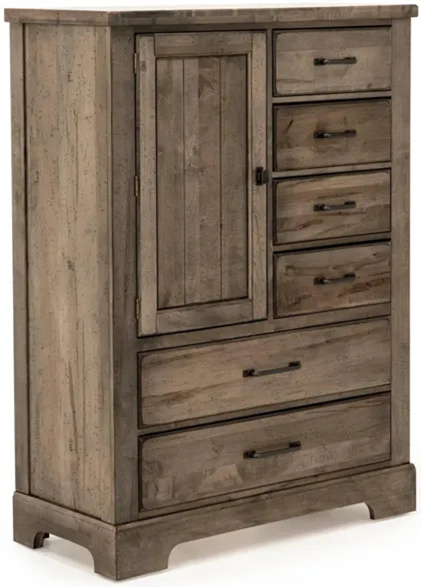 Cool Rustic Door and Drawer Chest, Grey