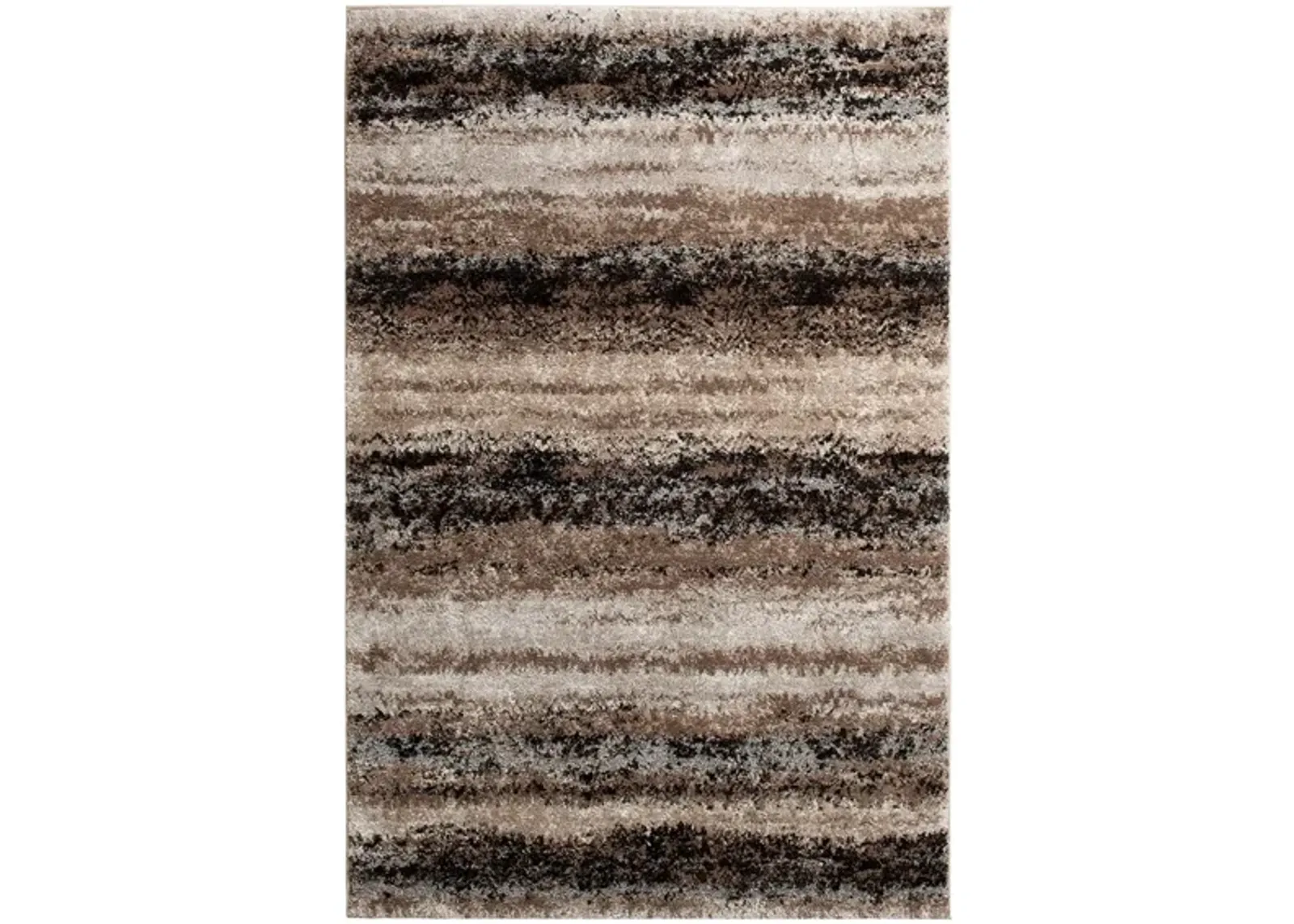 Structures Brown/Black Stripe Torrent Area Rug 7'10"W x 9'10"L