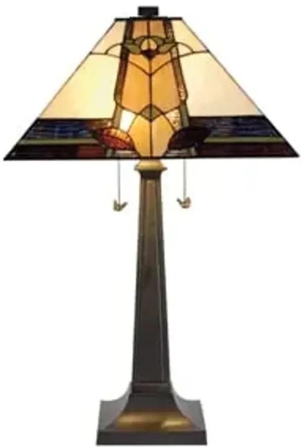 Marley Tiffany-Style Glass Table Lamp 29"H