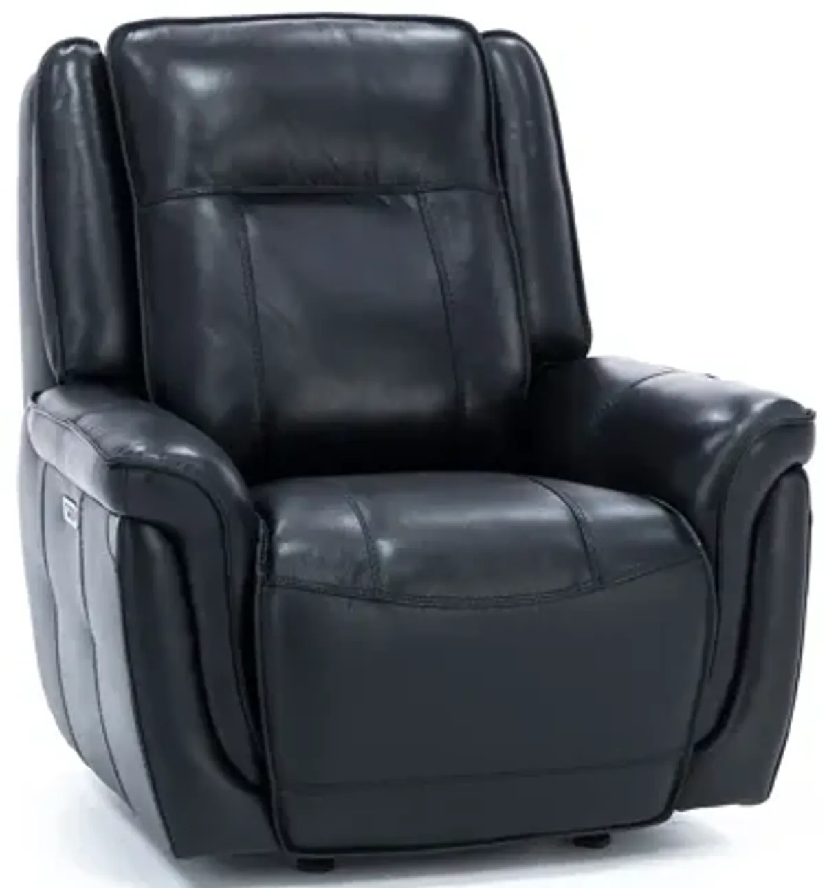 Arthur Leather Power Gliding Recliner in Black