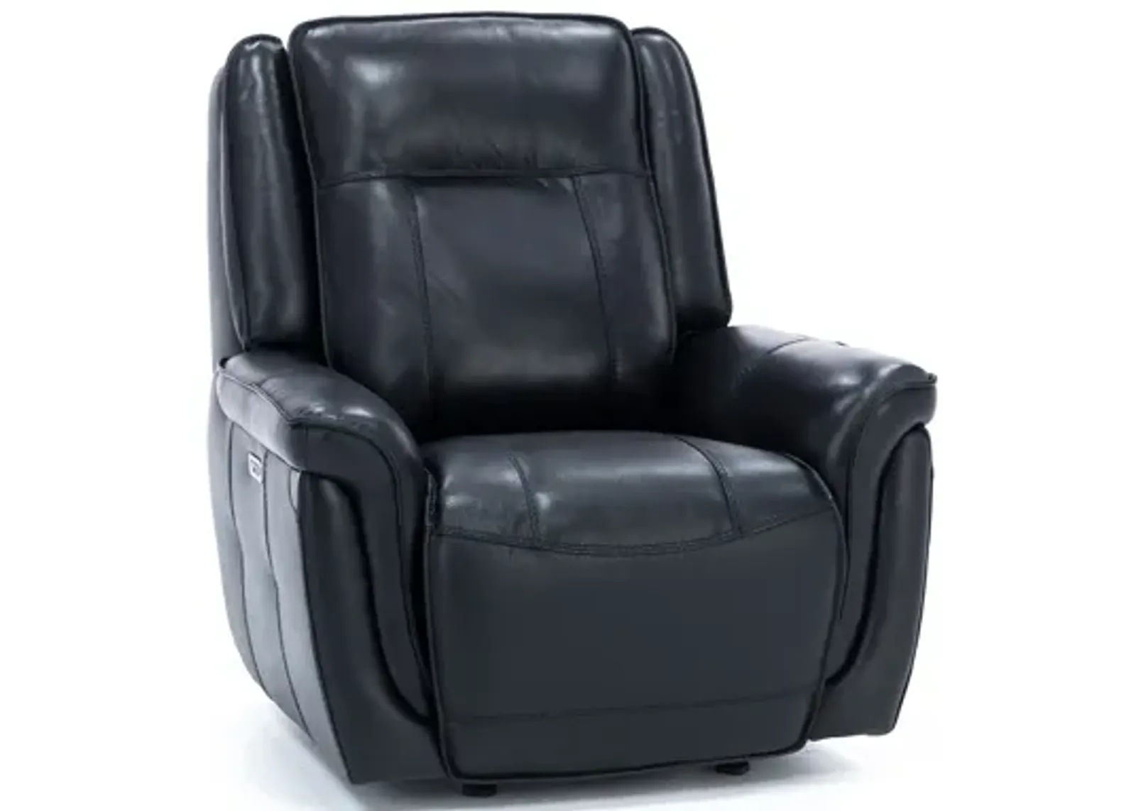 Arthur Leather Power Gliding Recliner in Black