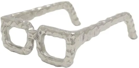 Silver Squared Framed Eye Glasses Décor 7.5"W x 6"D x 2"H