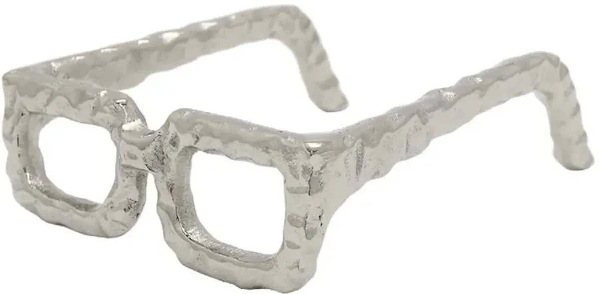 Silver Squared Framed Eye Glasses Décor 7.5"W x 6"D x 2"H