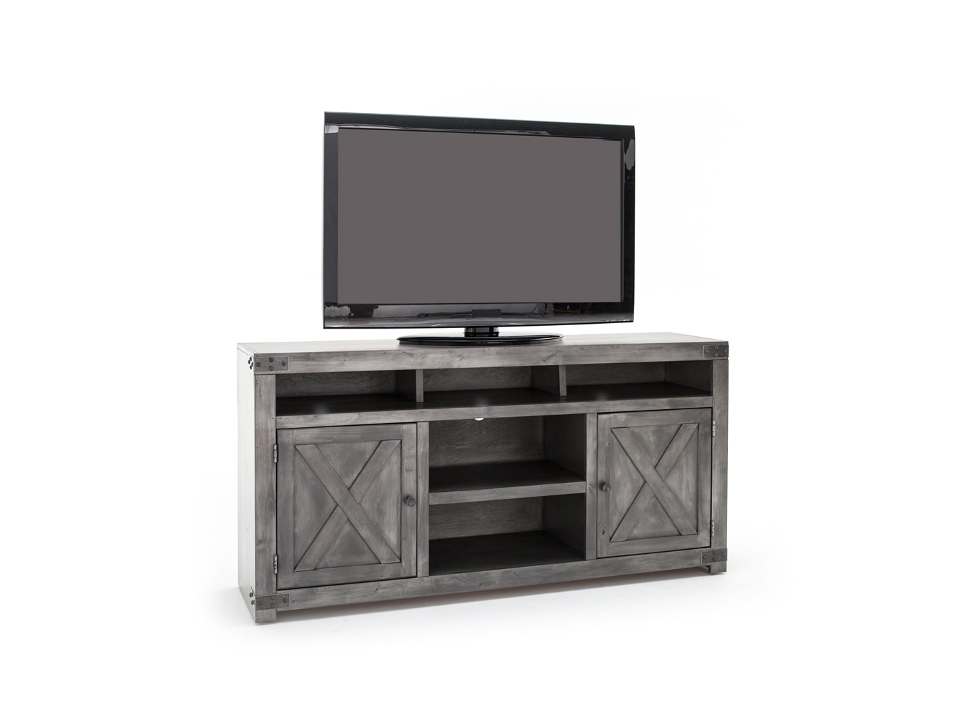 Farmhouse Smokey Grey 65" Entertainment Console