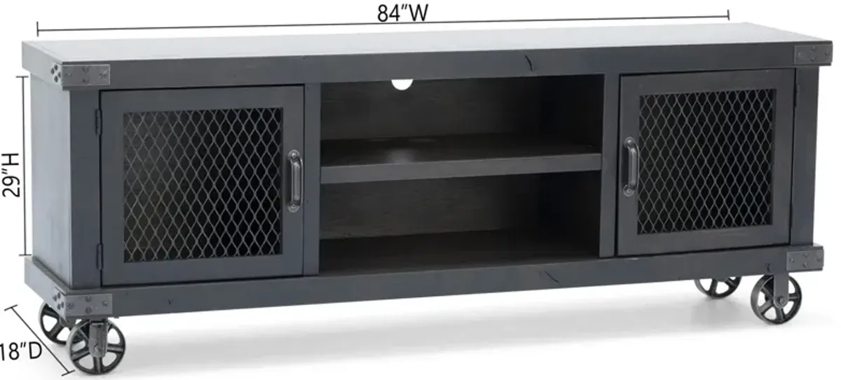 Industrial Ghost Black 74" Entertainment Console