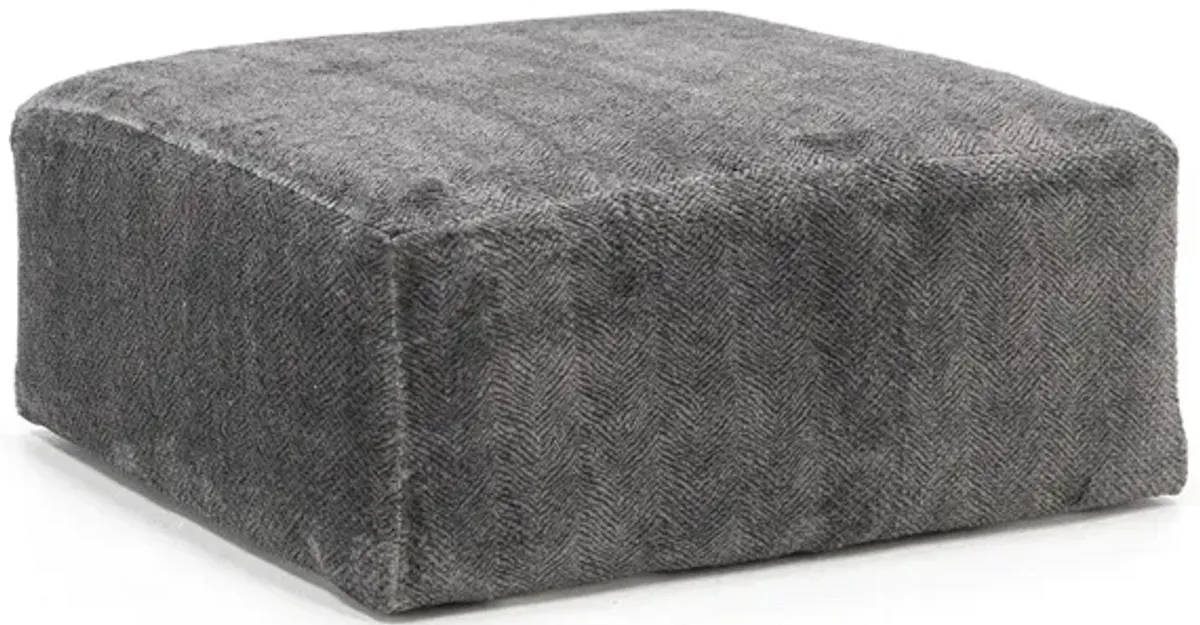 Snuggler Smoke Cocktail Ottoman in Smoke