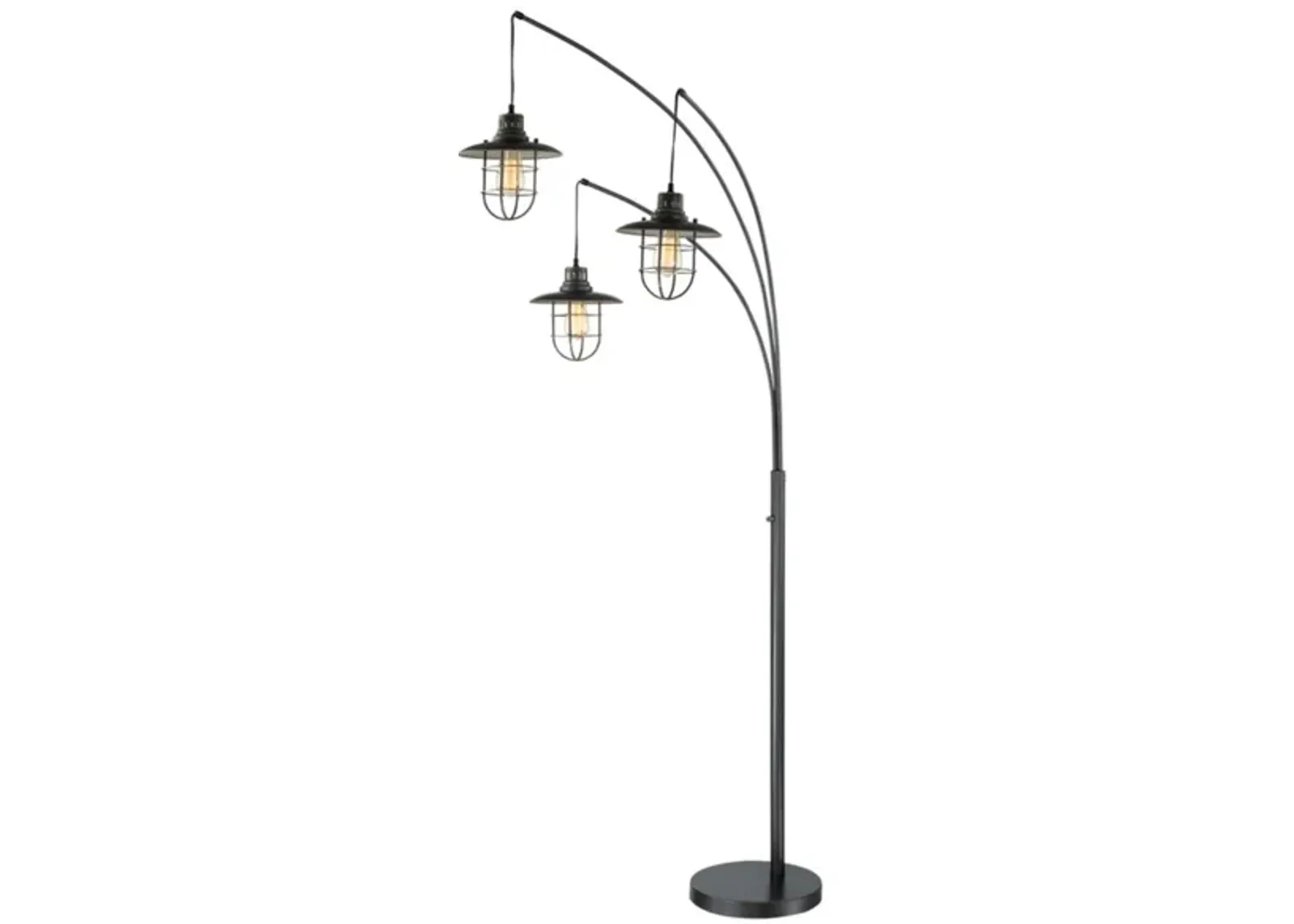 Bronze Lanterna II Arc Lamp with Edison Bulbs 89"H