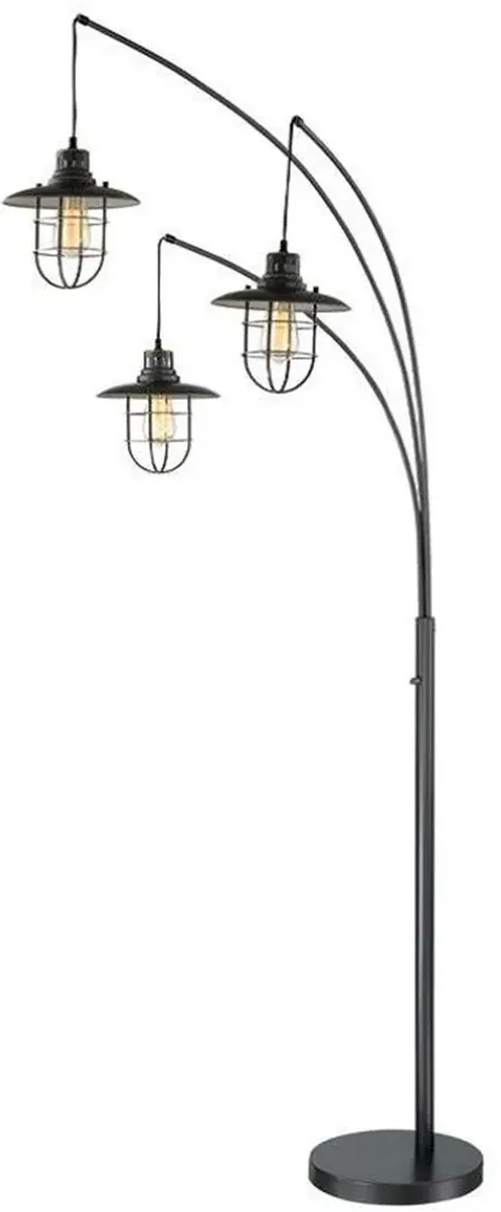 Bronze Lanterna II Arc Lamp with Edison Bulbs 89"H