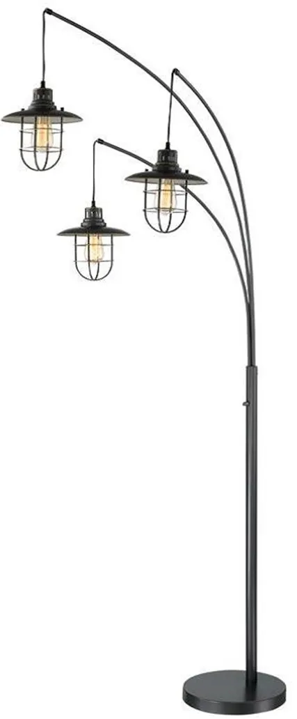 Bronze Lanterna II Arc Lamp with Edison Bulbs 89"H