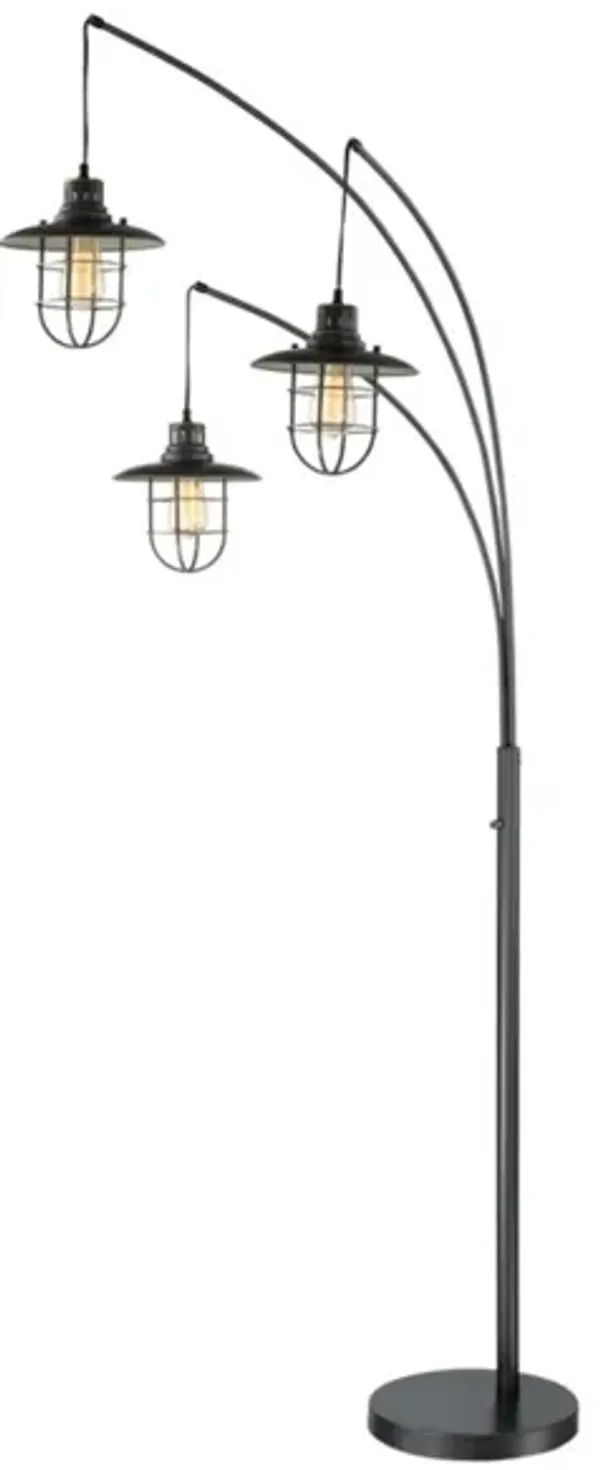 Bronze Lanterna II Arc Lamp with Edison Bulbs 89"H