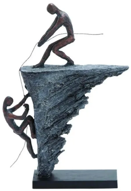 Rock Climbing Sculpture 11"W x 16"H