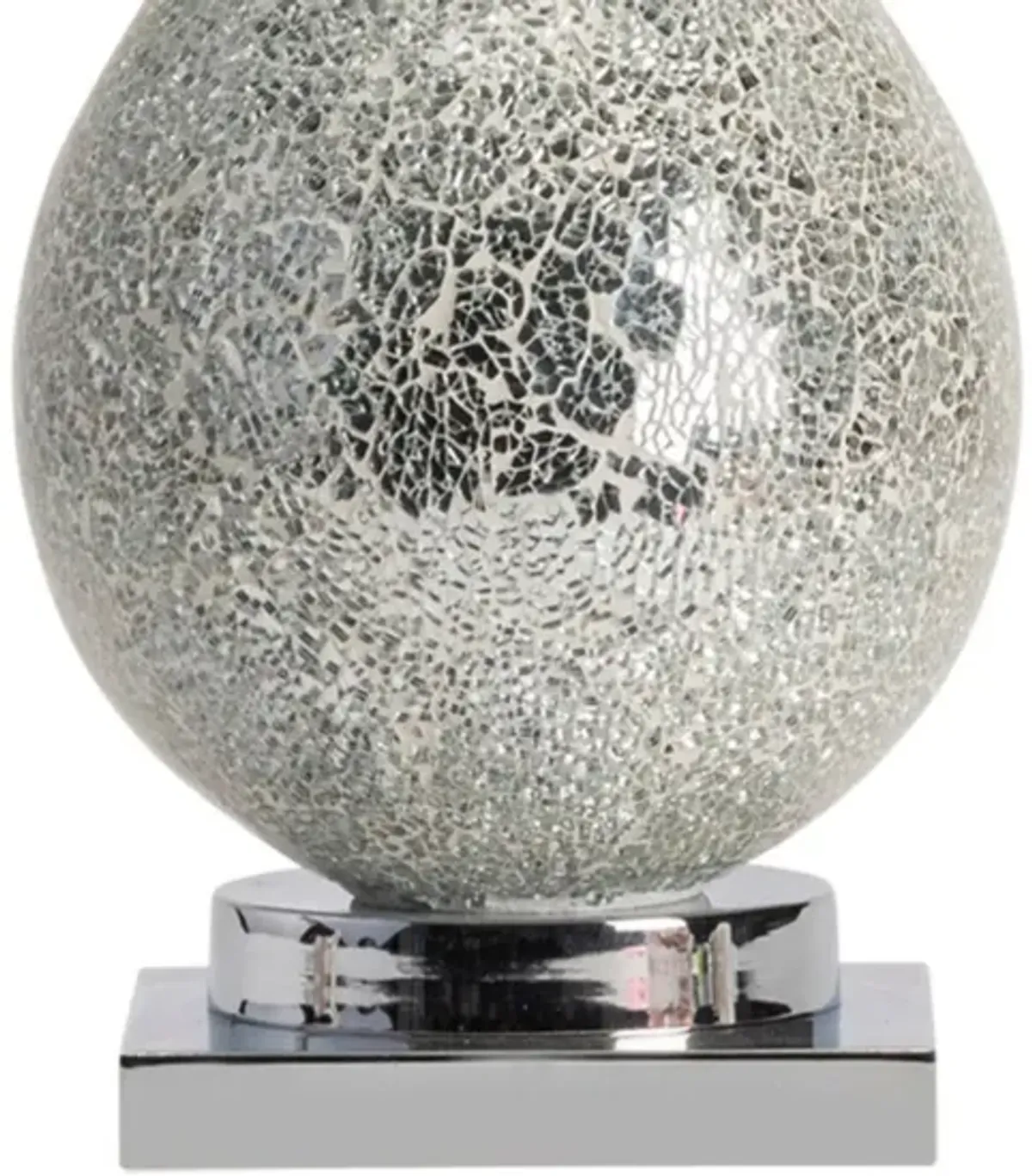 Silver Mirror Mosaic Table Lamp 32.5"H