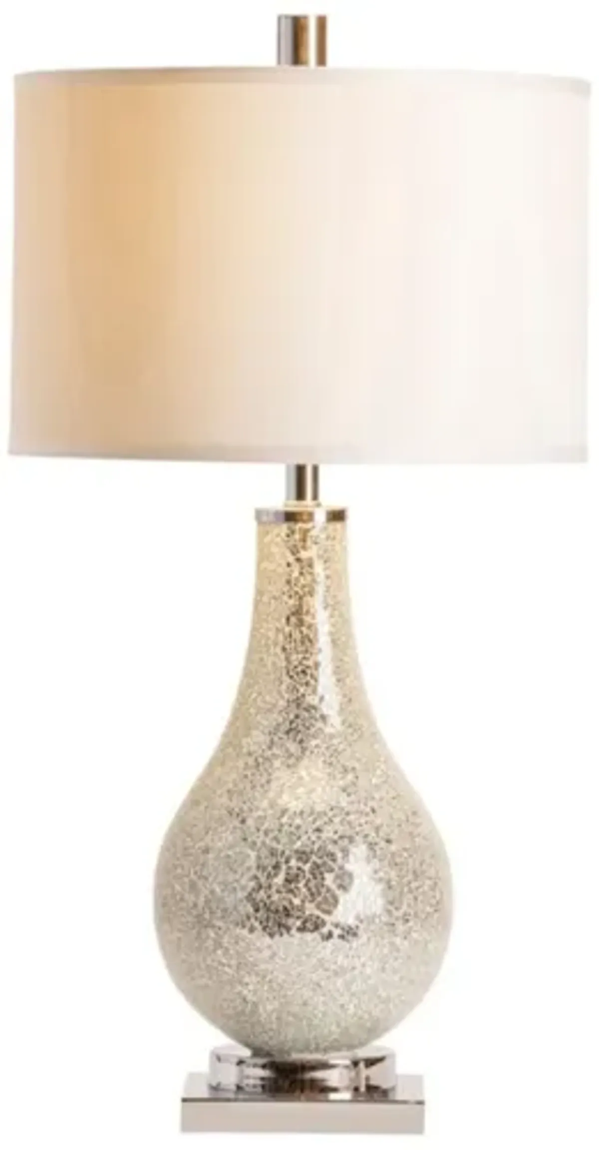 Silver Mirror Mosaic Table Lamp 32.5"H