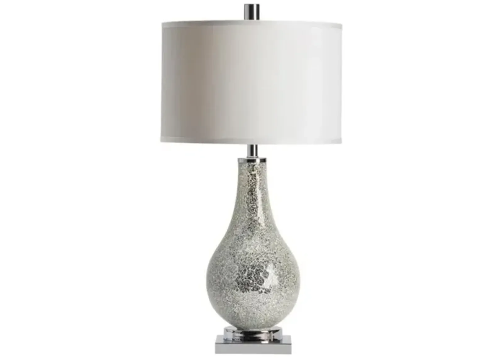 Silver Mirror Mosaic Table Lamp 32.5"H