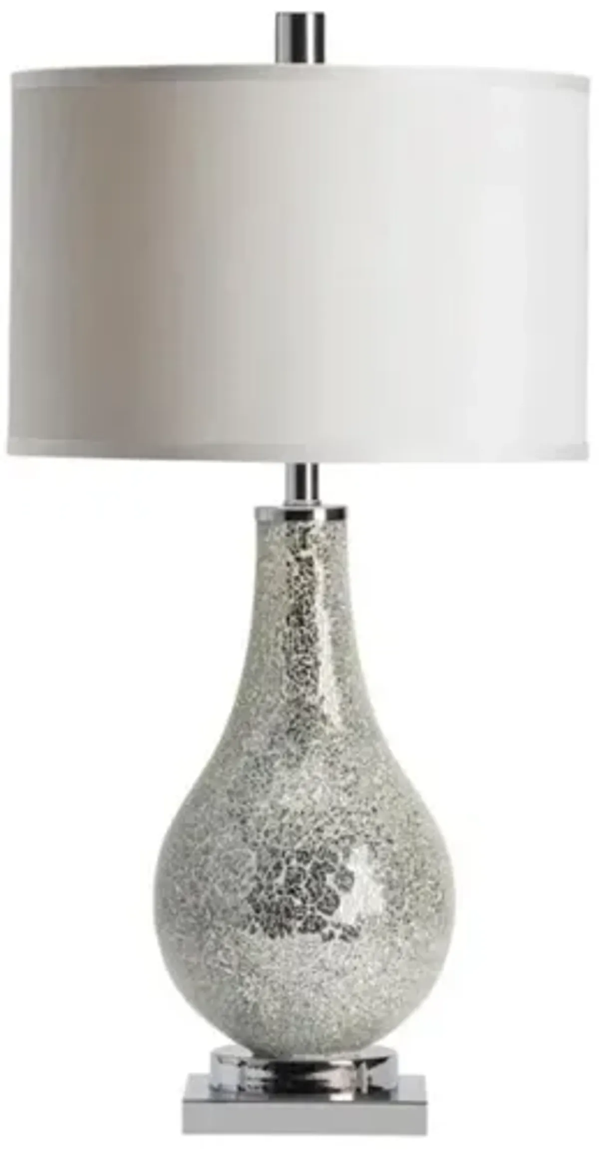 Silver Mirror Mosaic Table Lamp 32.5"H